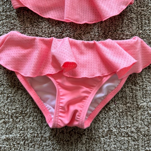 Seafolly Kids Girl Sweet summer Ruffle Two-Piece Tankini Swimsuit Coral Pink 3 - Picture 3 of 8